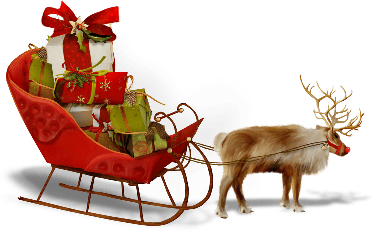 Santa sleigh clipart photo