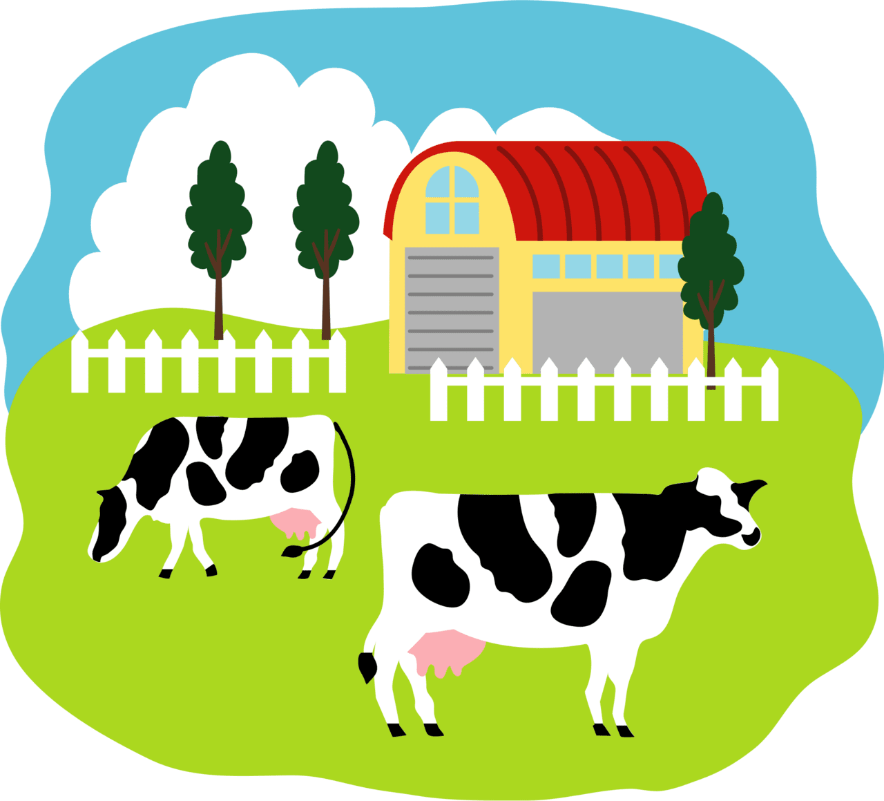 Cattle the farm vector clipart images