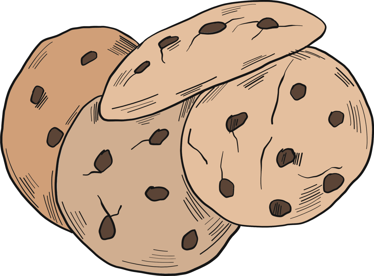 Chocolate chip cookie vector clipart images 7