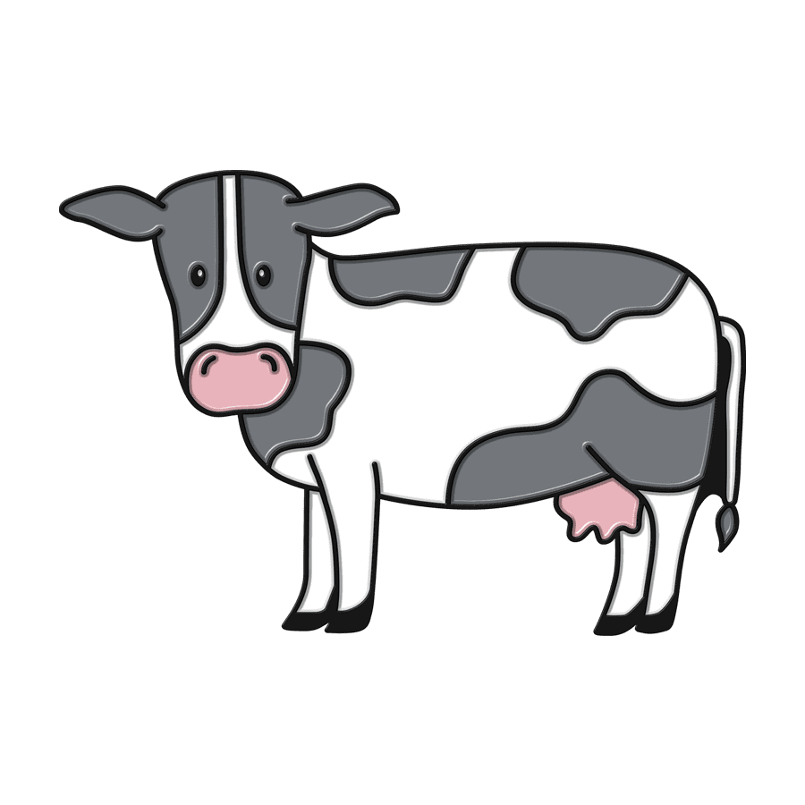 Cow black and white golf ball marker boring markers clipart logo