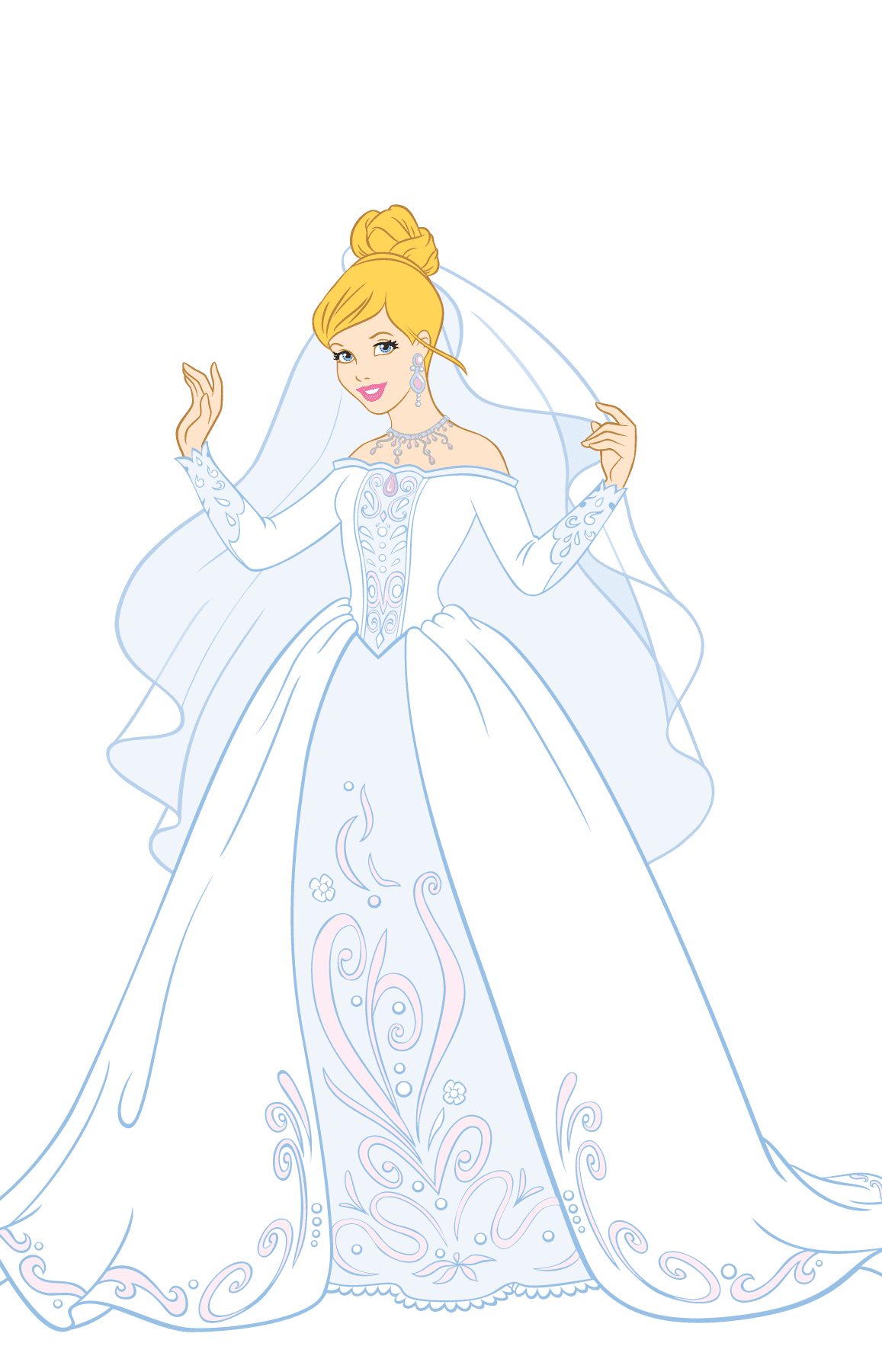 Cinderella princess quilt pattern clipart clip art