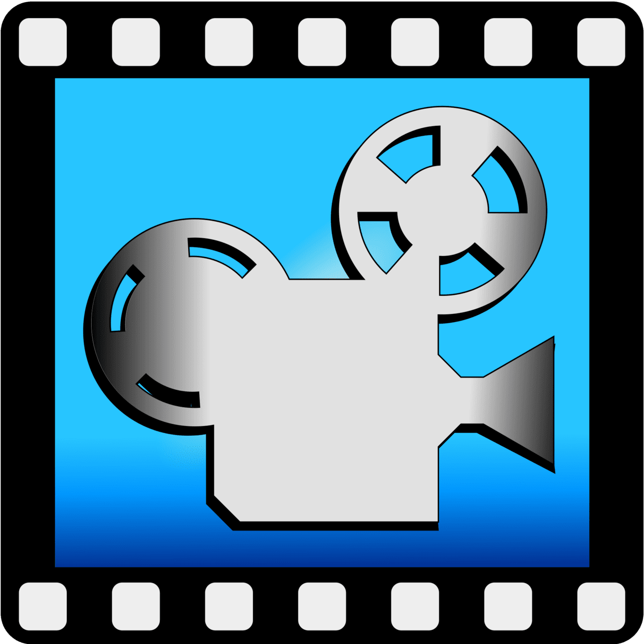 Film reel video camera vector clipart images