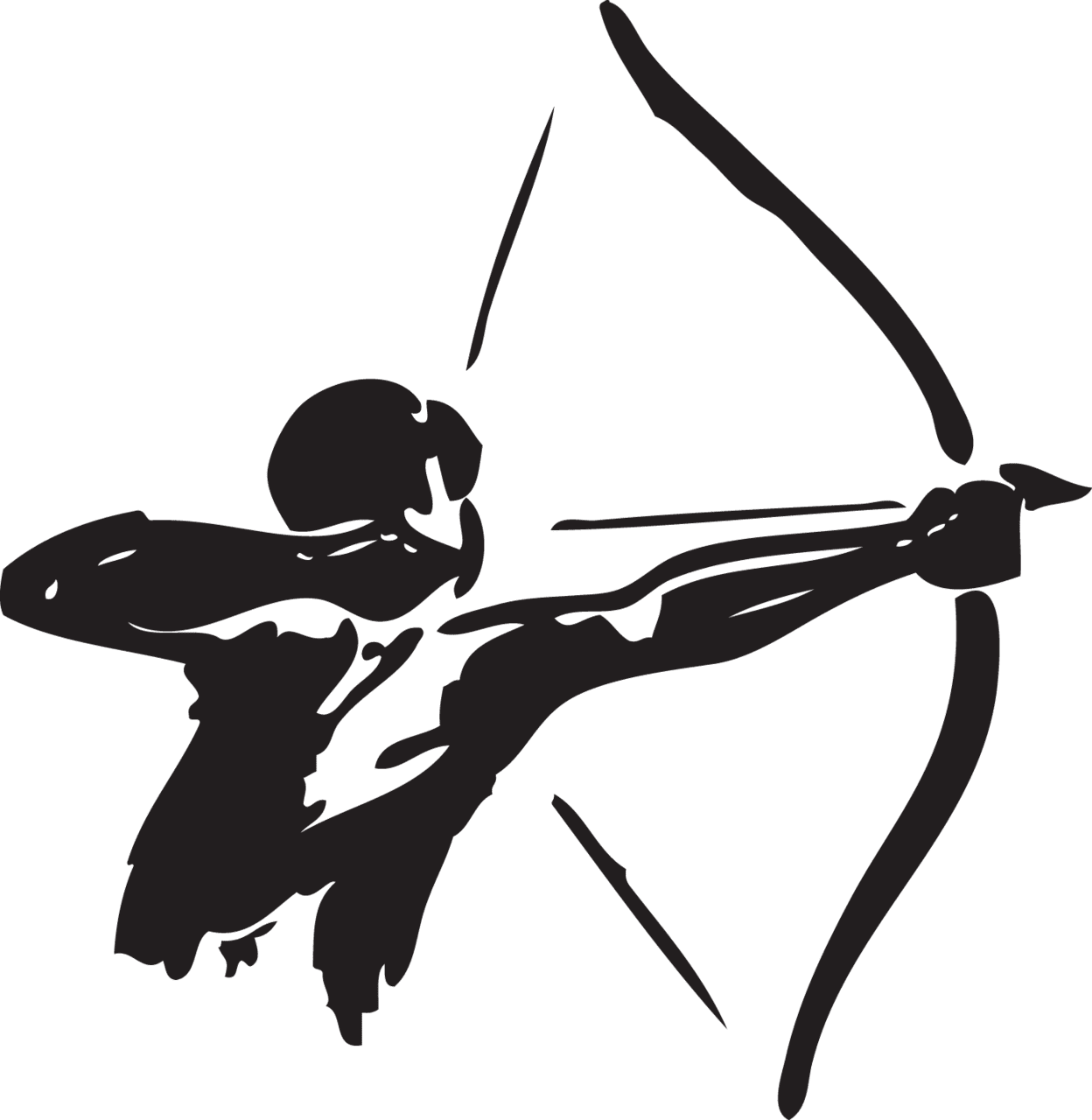 Archery bow and arrow hunting clipart man vector