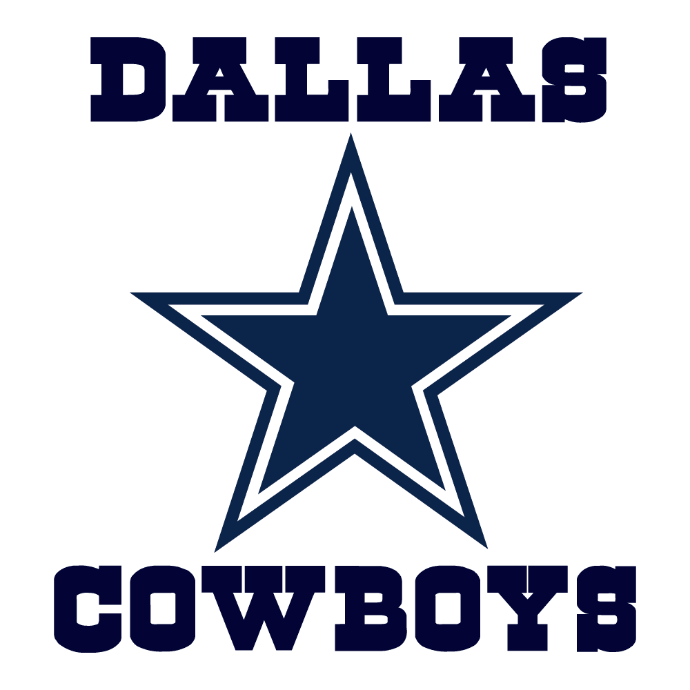 Dallas cowboys star cut vector clipart