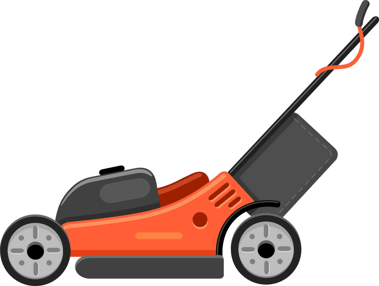 Mowing grass lawn mower vector clipart images 9