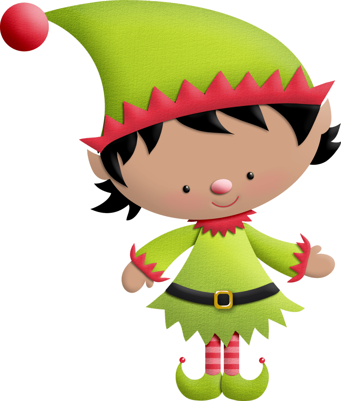 Elves duendes del clipart ayudando santa claus clip art