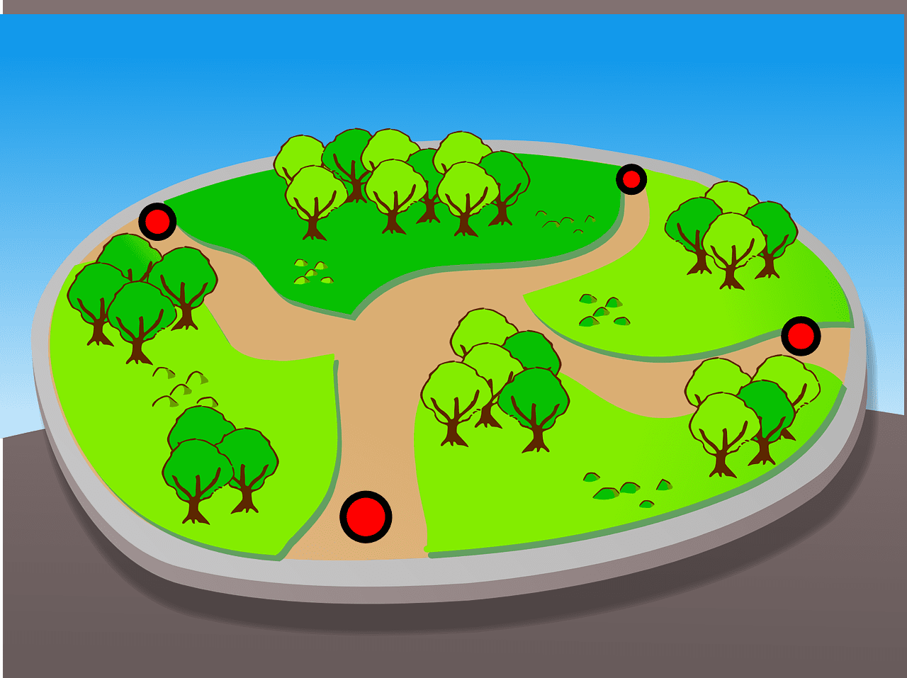 At the park map nature vector graphic clipart