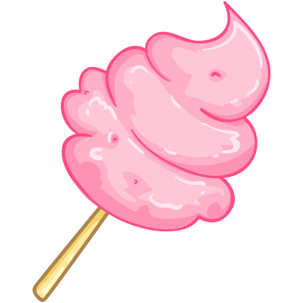 Cotton candy sweet treat pastel colors image clipart