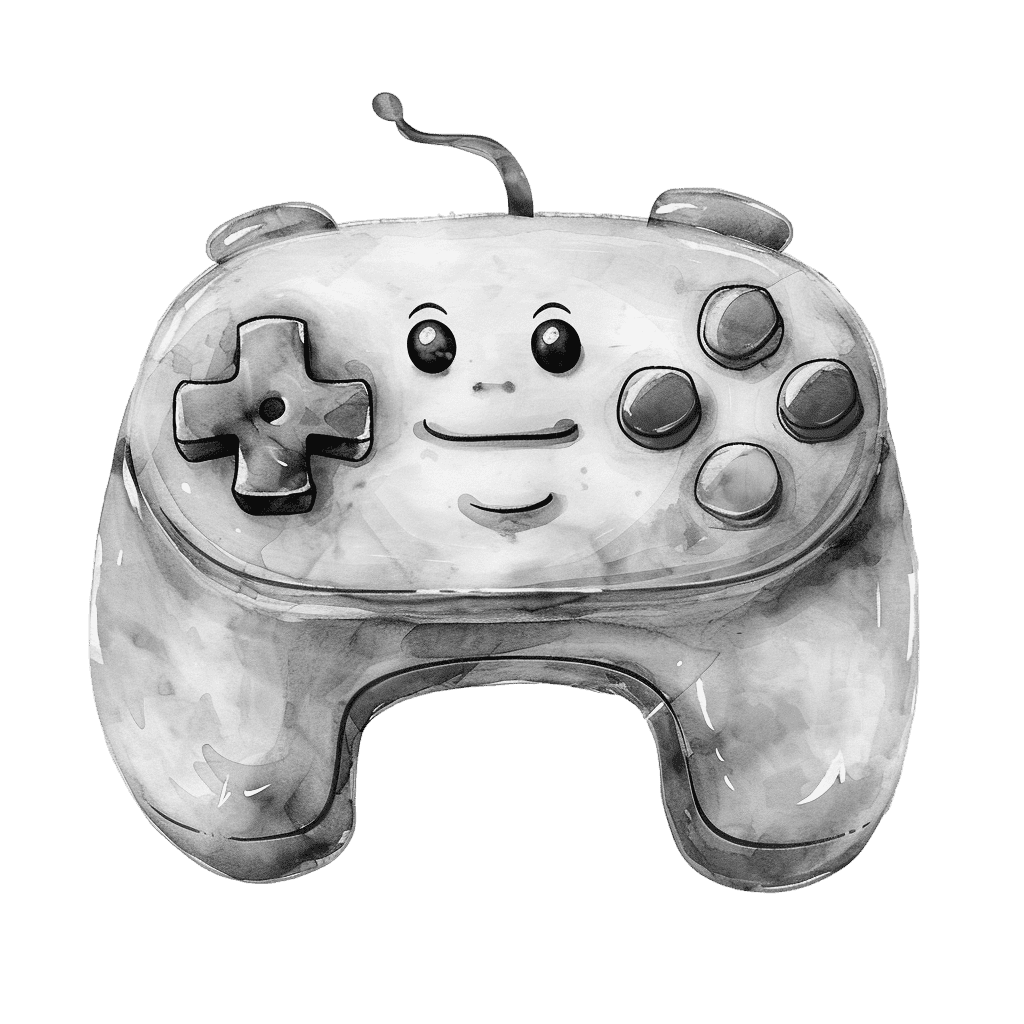 Smiling game controller clipart photo