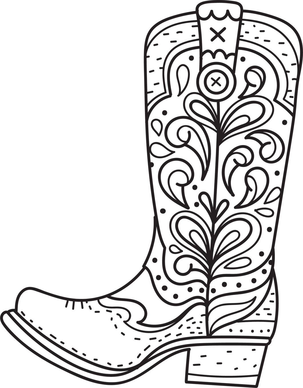 Western boots cowboy clipart logo