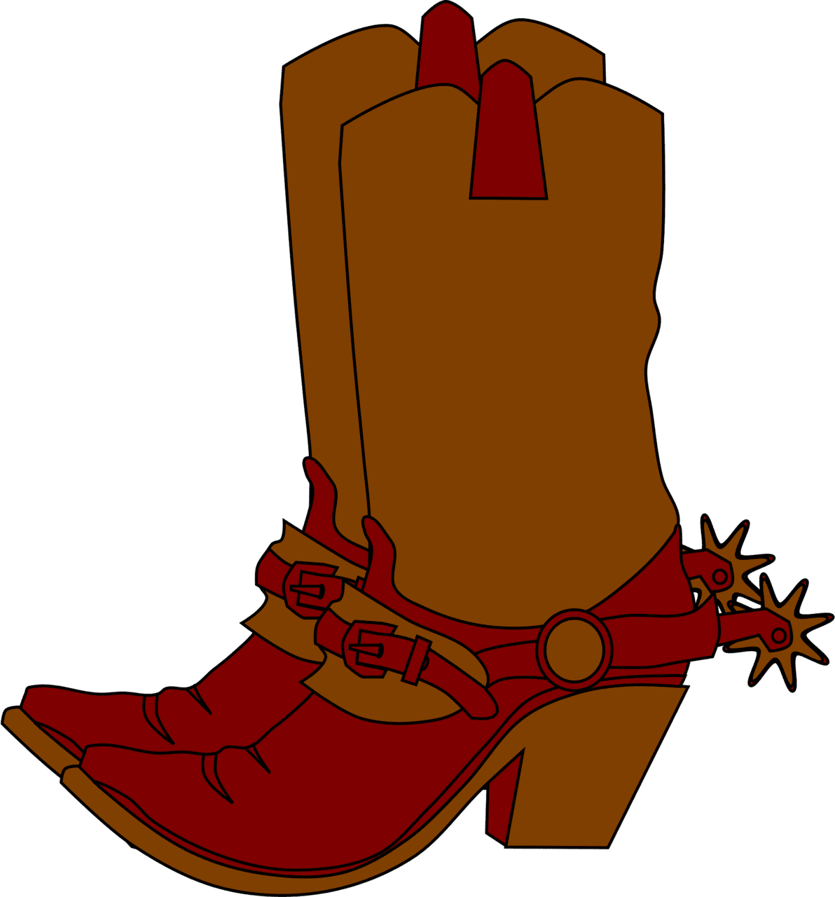 Western boots cowboy vector clipart images
