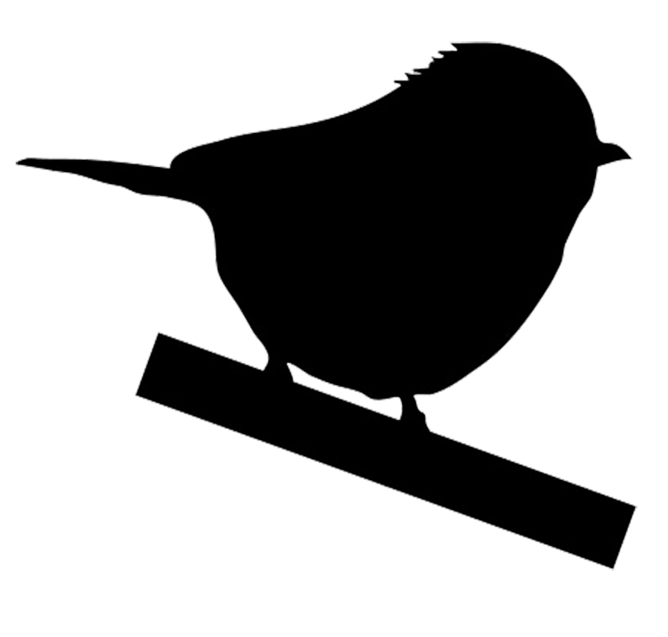 Bird black and white silhouettes clipart background