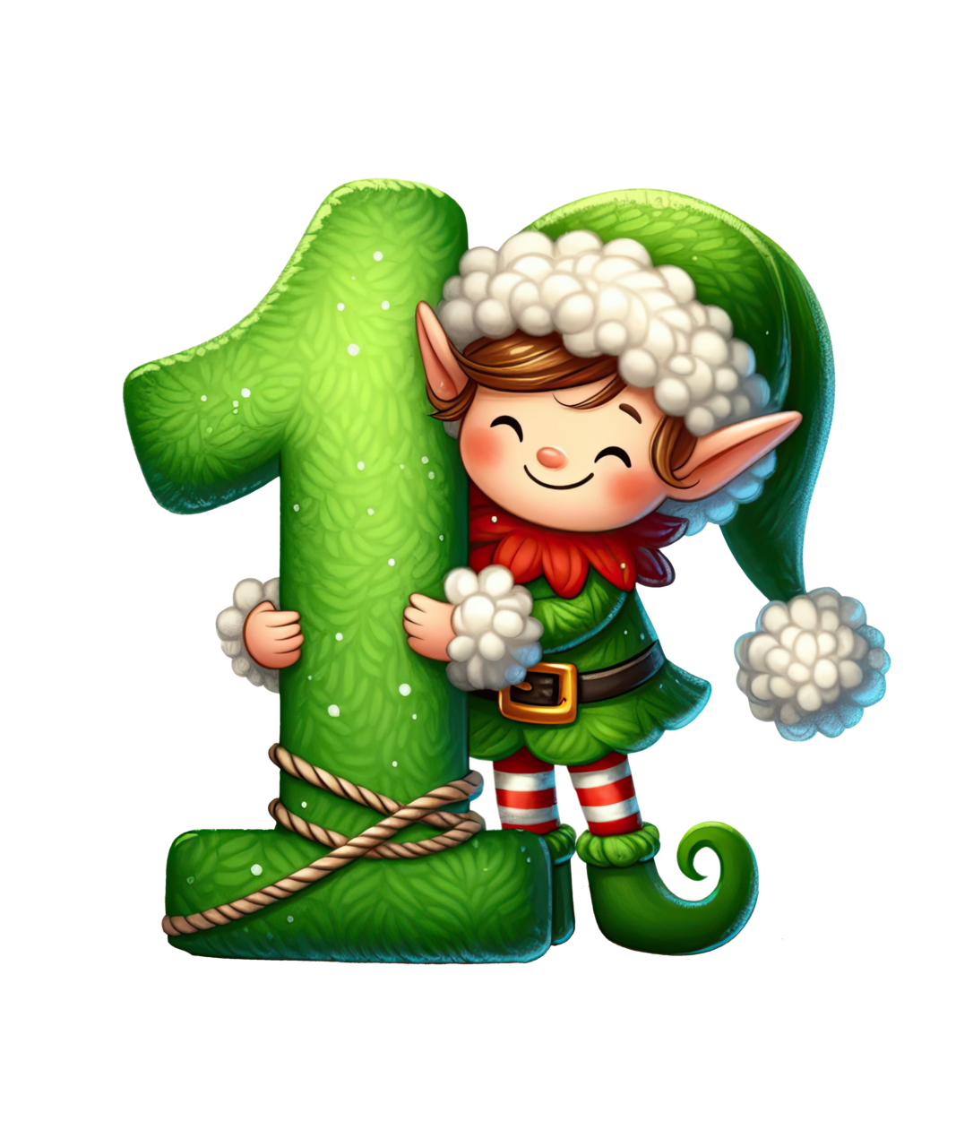 Christmas elf page clipart image