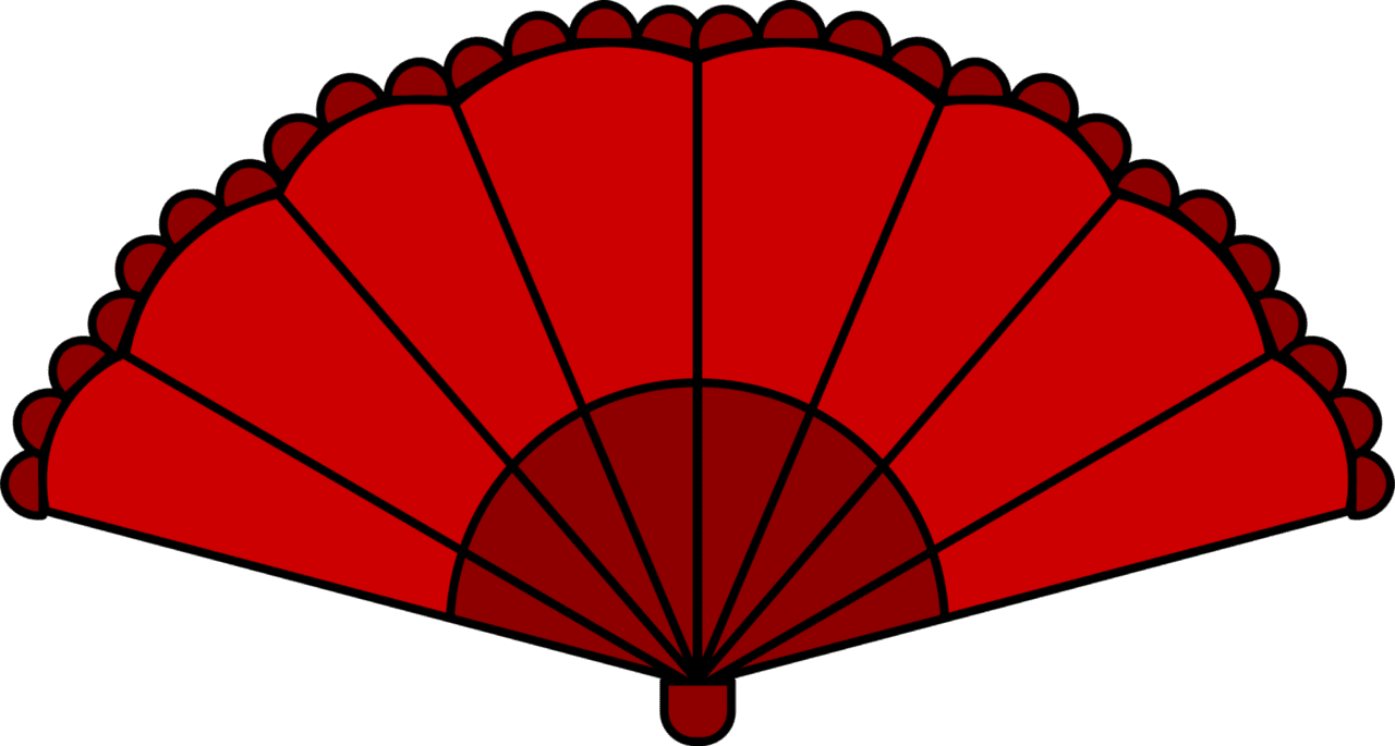 Hand fan clipart logo