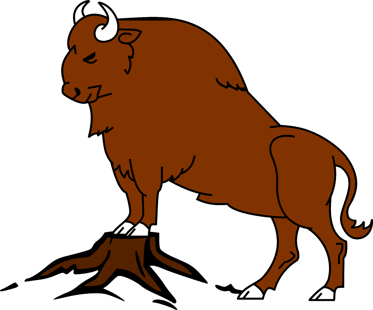 Buffalo bison bull vector graphic clipart