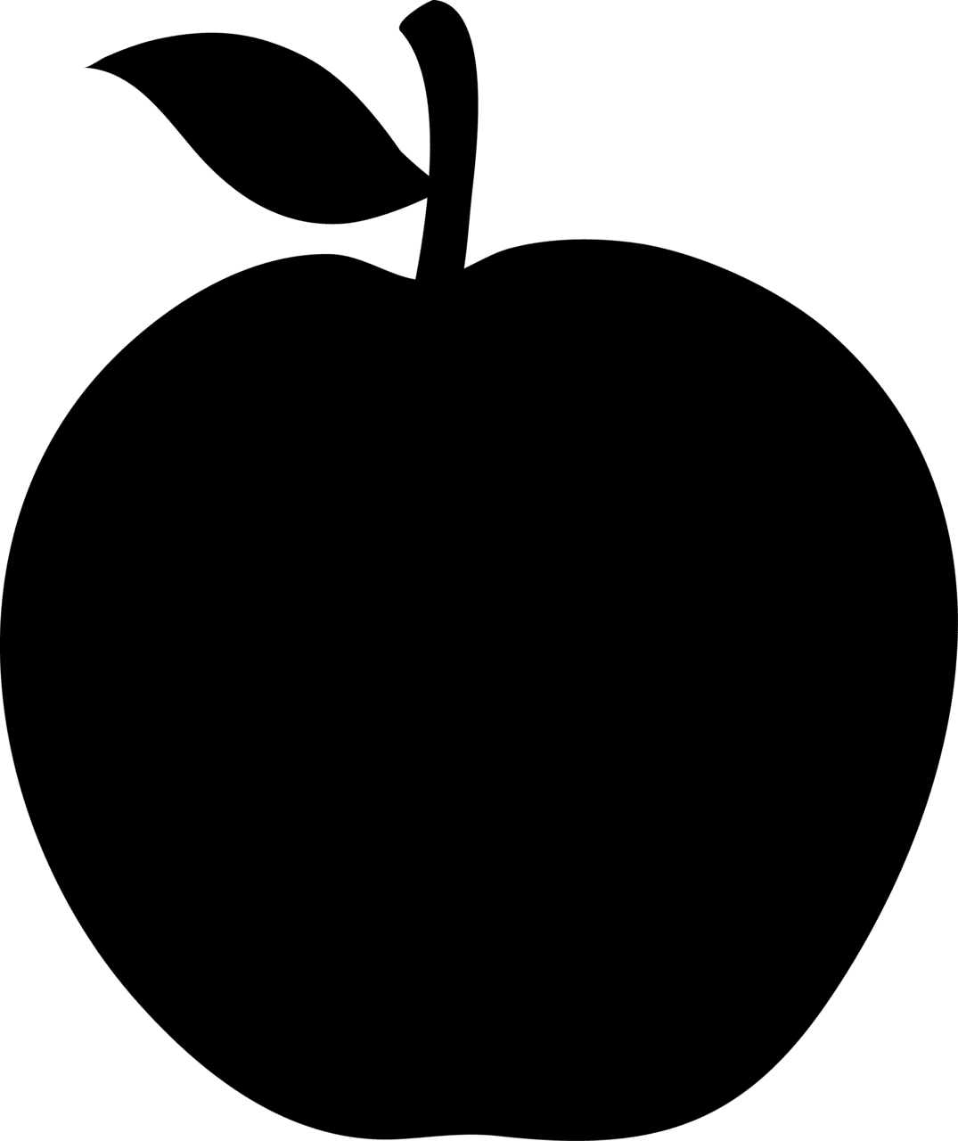 Apple black and white outline clipart cl bfff cca efd af calorie control council vector