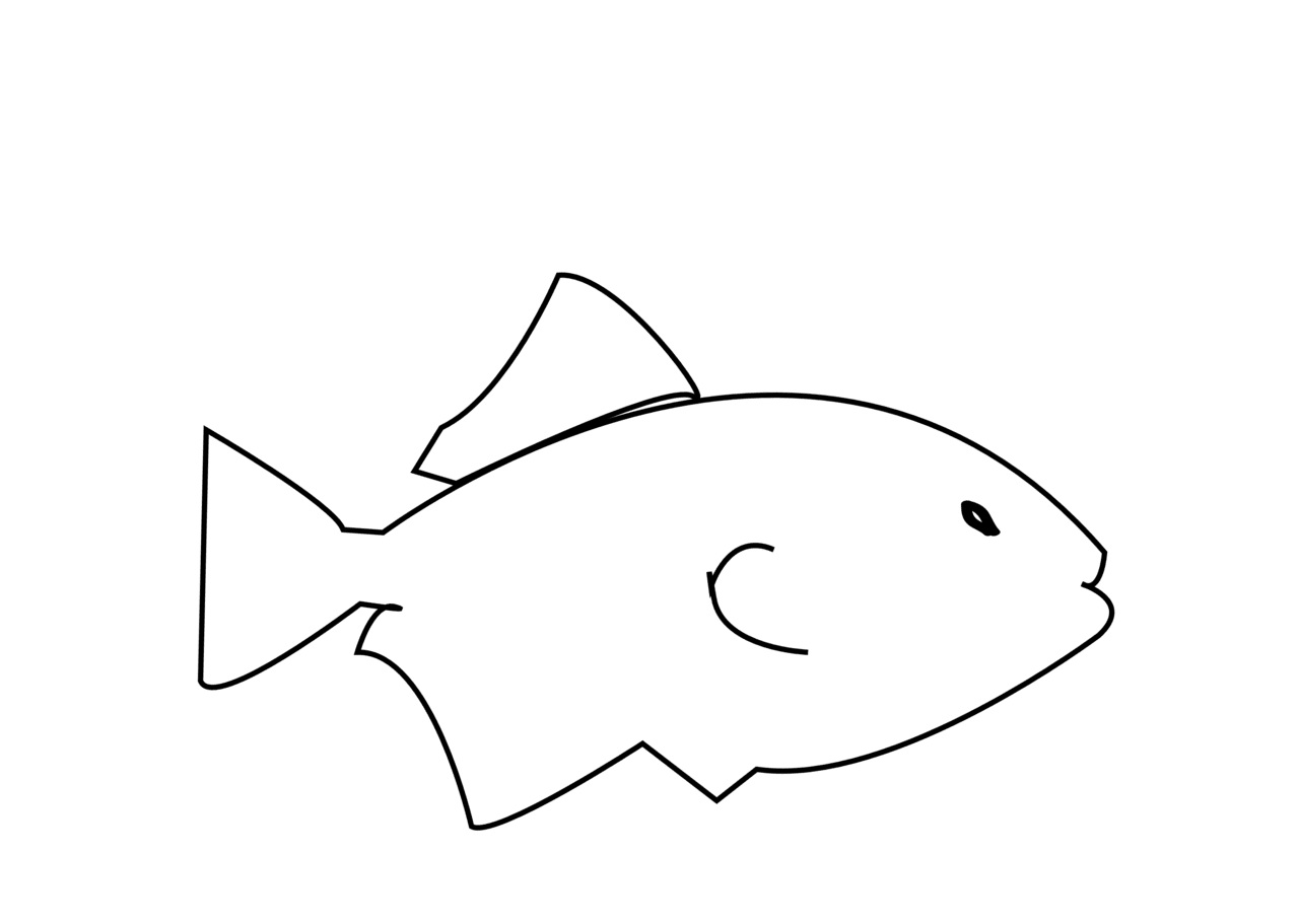 Black white fish clipart and images