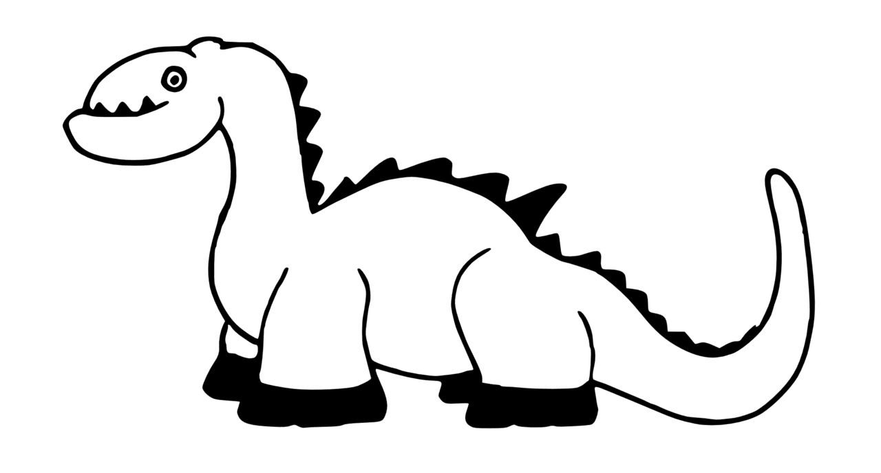 Dinosaur black and white clipart clip art 3