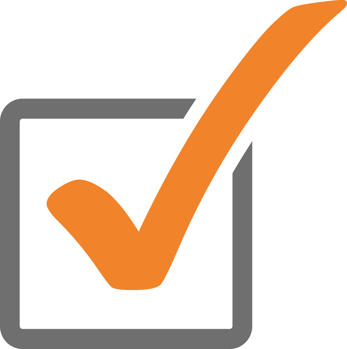 Clipart library check mark advantage orange image with no background