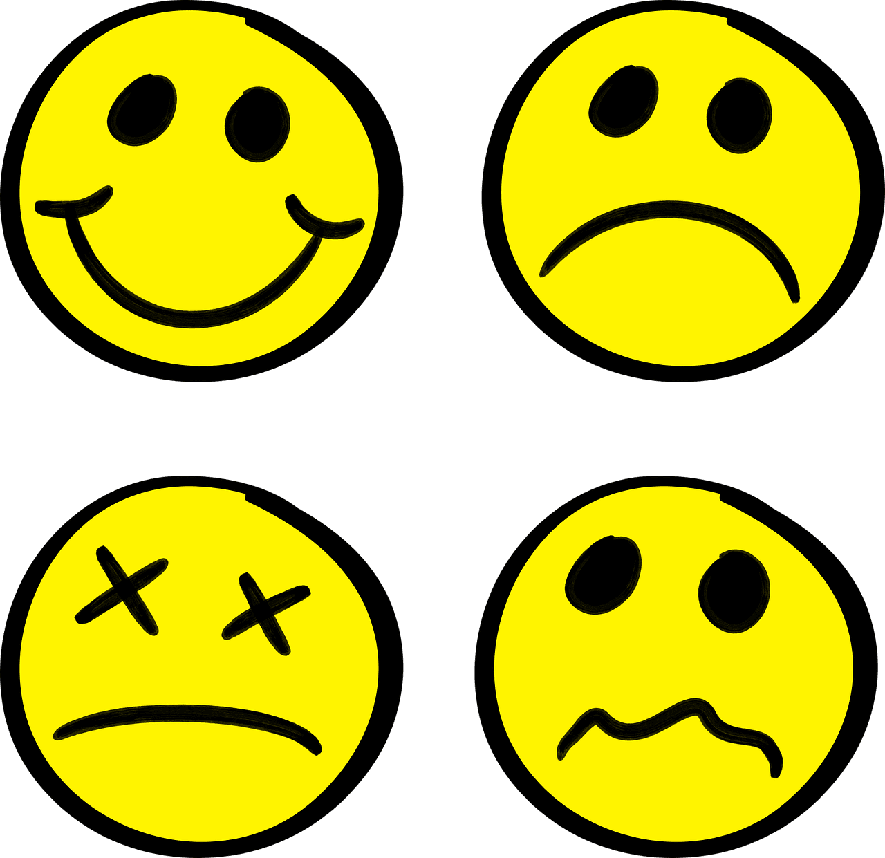 Smile faces emotions vector graphic clipart