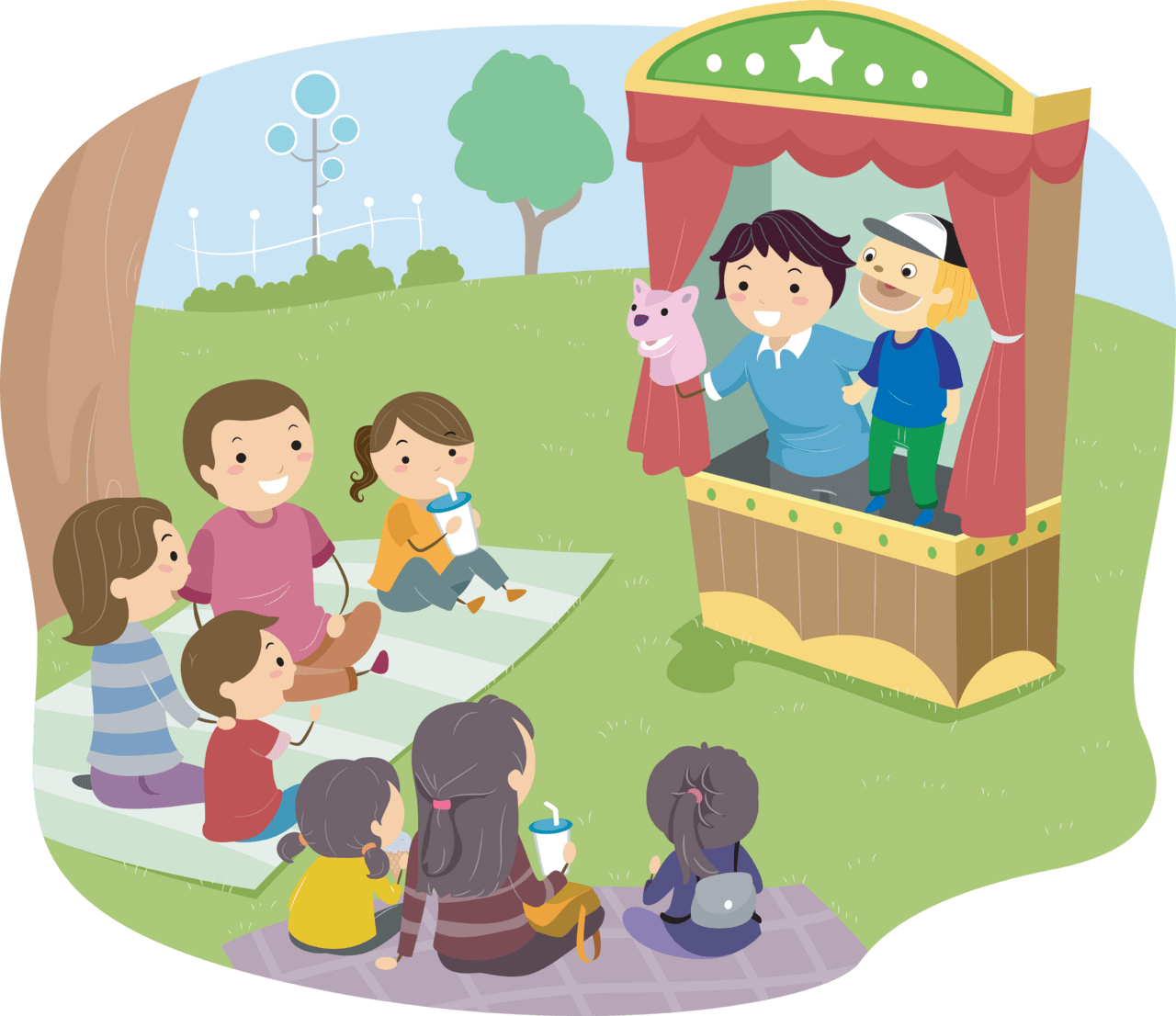 At the park essential tips for an educational summer break clipart picture