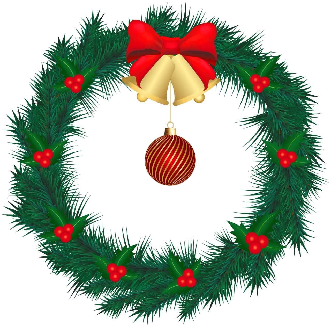 Christmas reef wreath clipart high quality images and