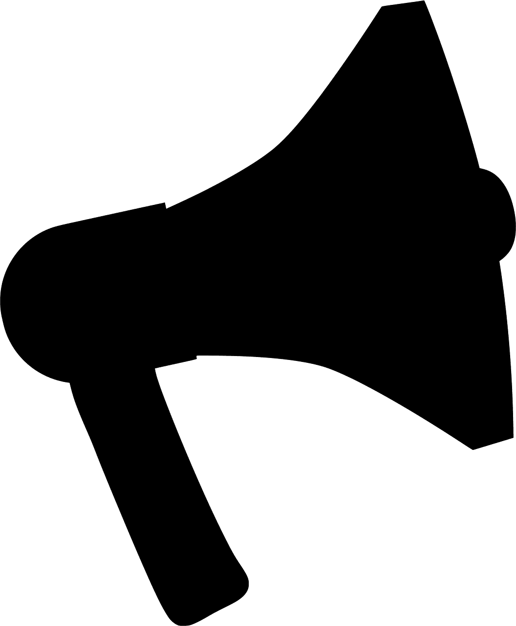 Cheer megaphone vector silhouettes clipart 8