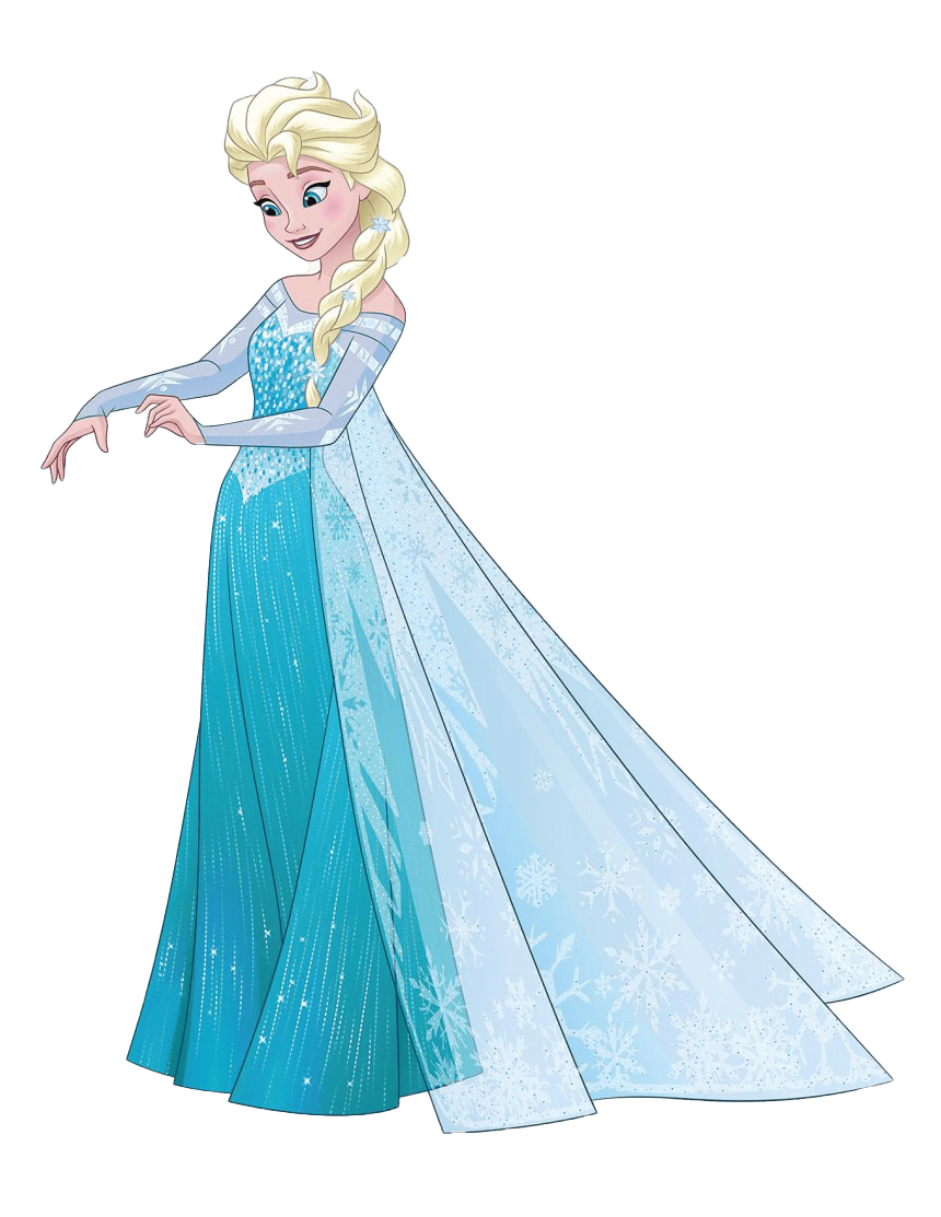 Disney princess elsa frozen with ice powers in animated clipart all image