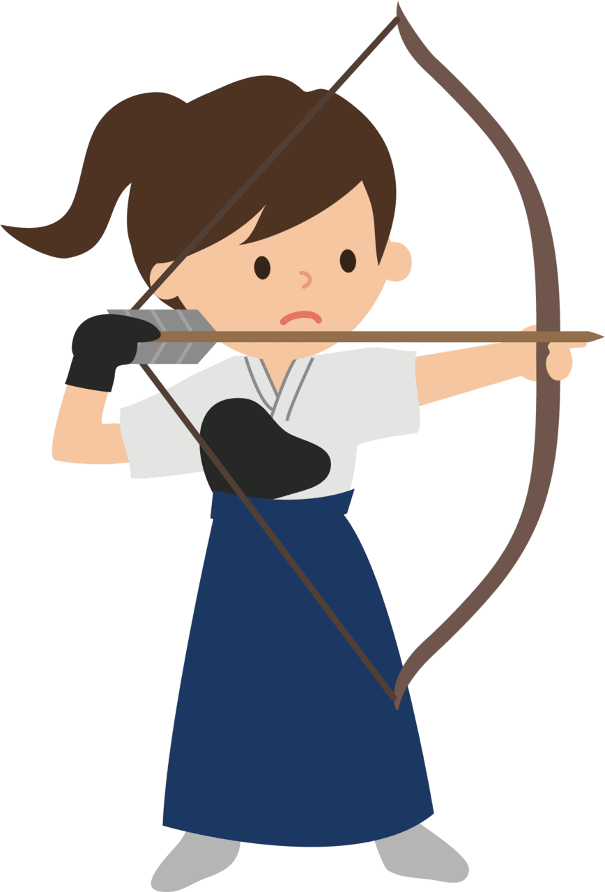Female archer archery sport bow and arrow image clipart