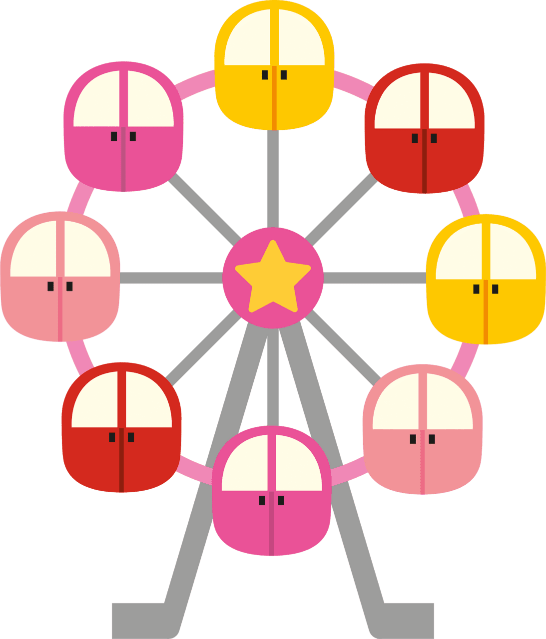 Ferris wheel vector clipart images 8