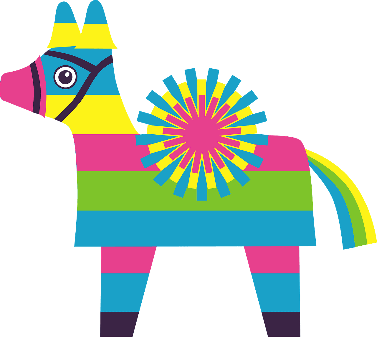 Fiesta donkey pi vector clipart images