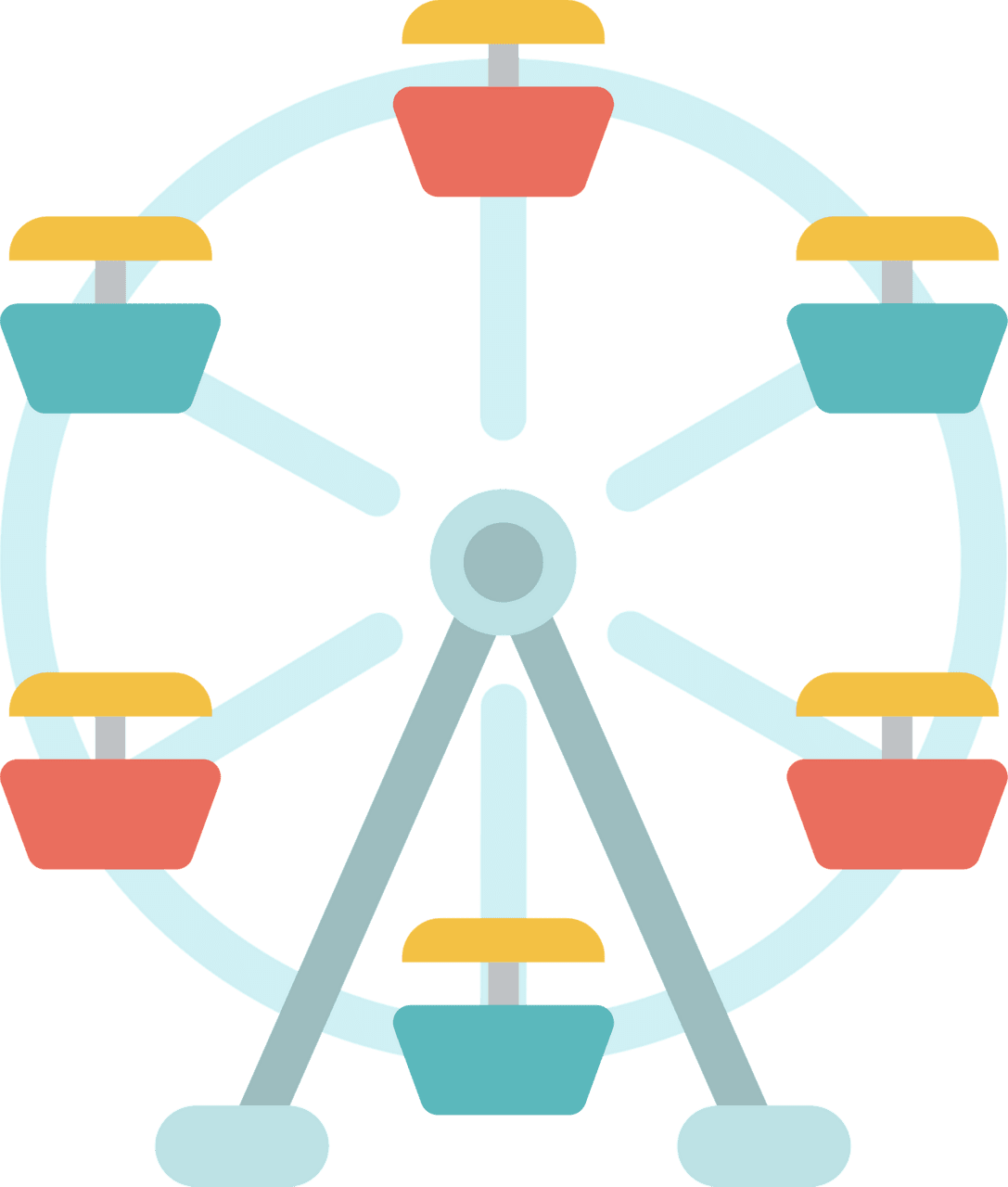 Ferris wheel vector clipart images 7