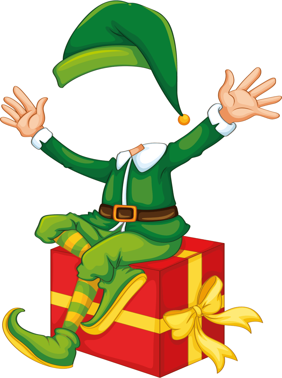 Christmas elf advento kalendoriui clipart vector