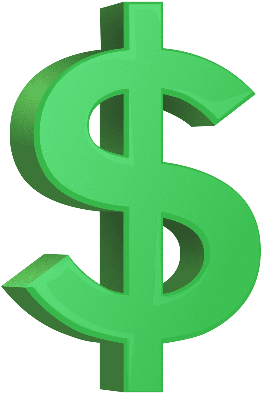 Dollar symbol green sign clipart high quality images and