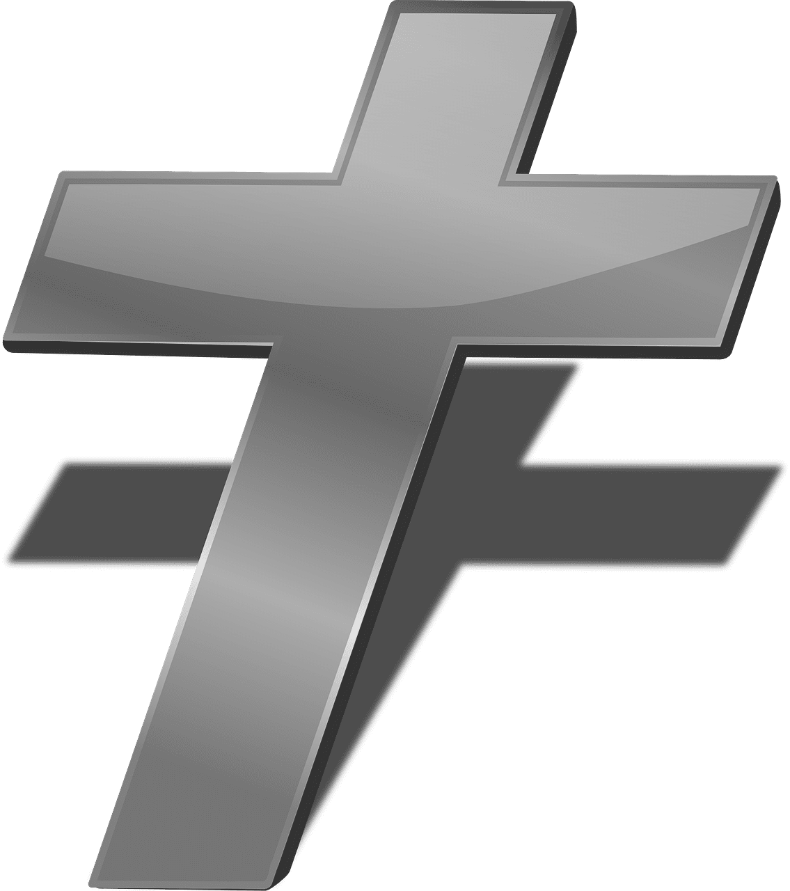 Cross black and white skew christianity vector graphic clipart