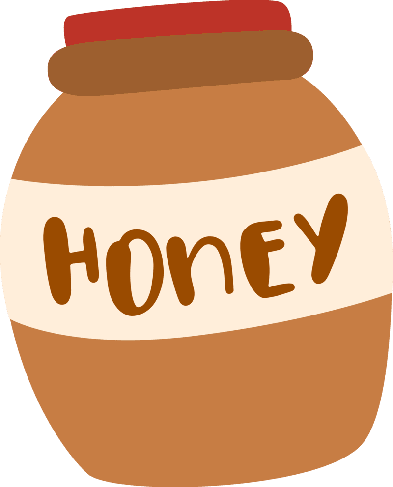Yellow packaging bottles of honey box backgroun images clipart