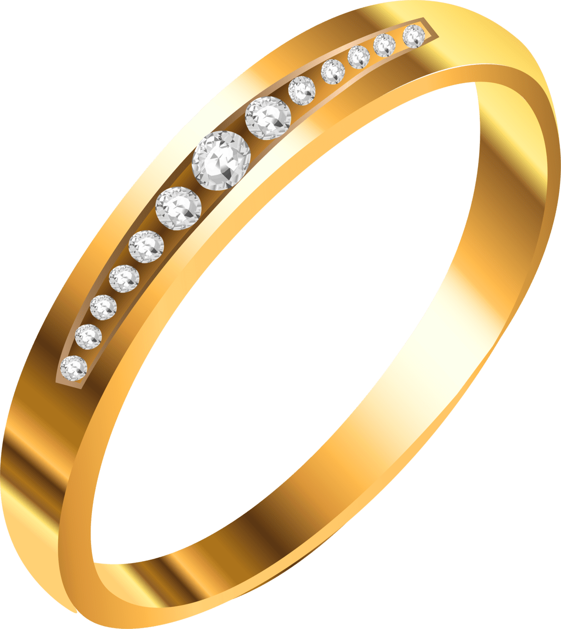 Gold ring with diamonds image for clipart 2