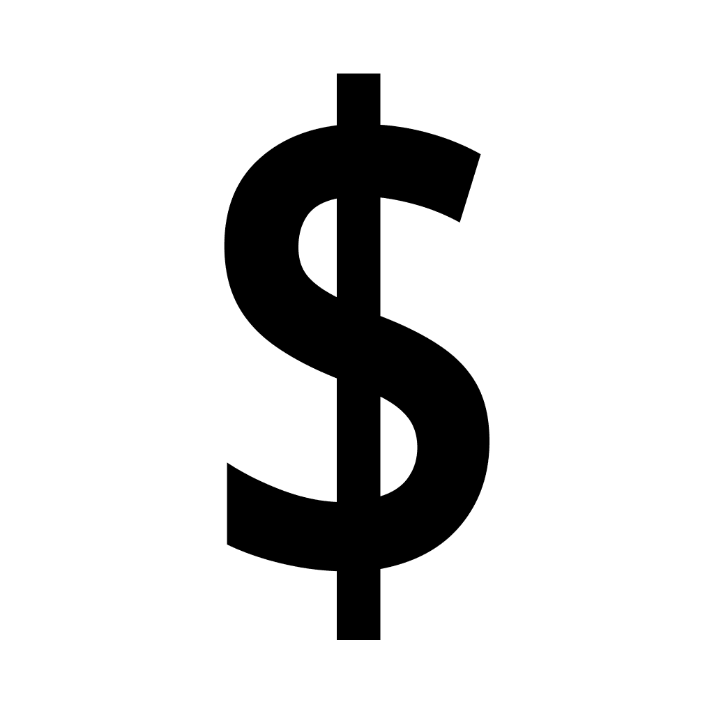 Dollar symbol heavy sign emoji clipart image