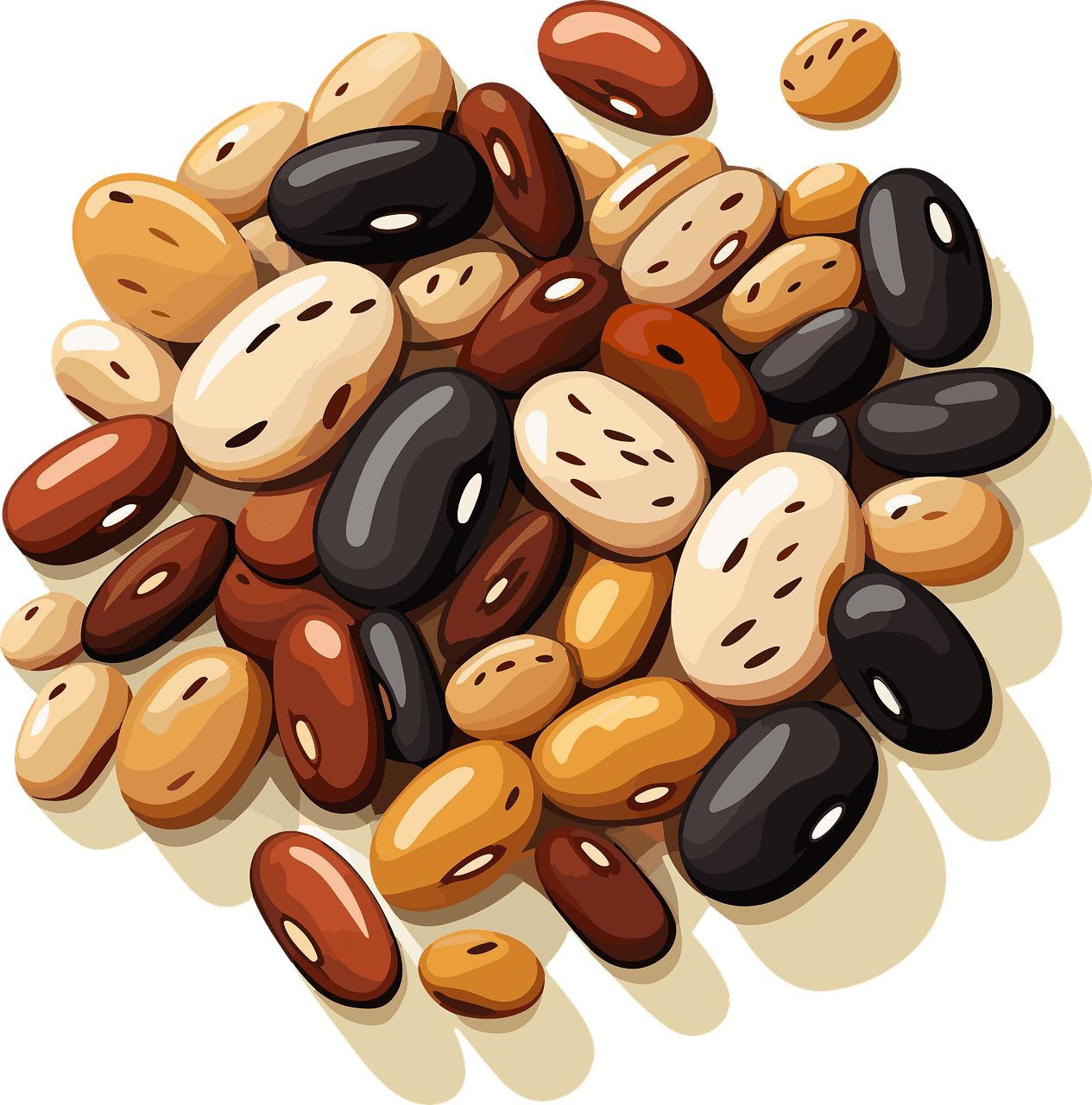 Beans pinto black vector graphic clipart