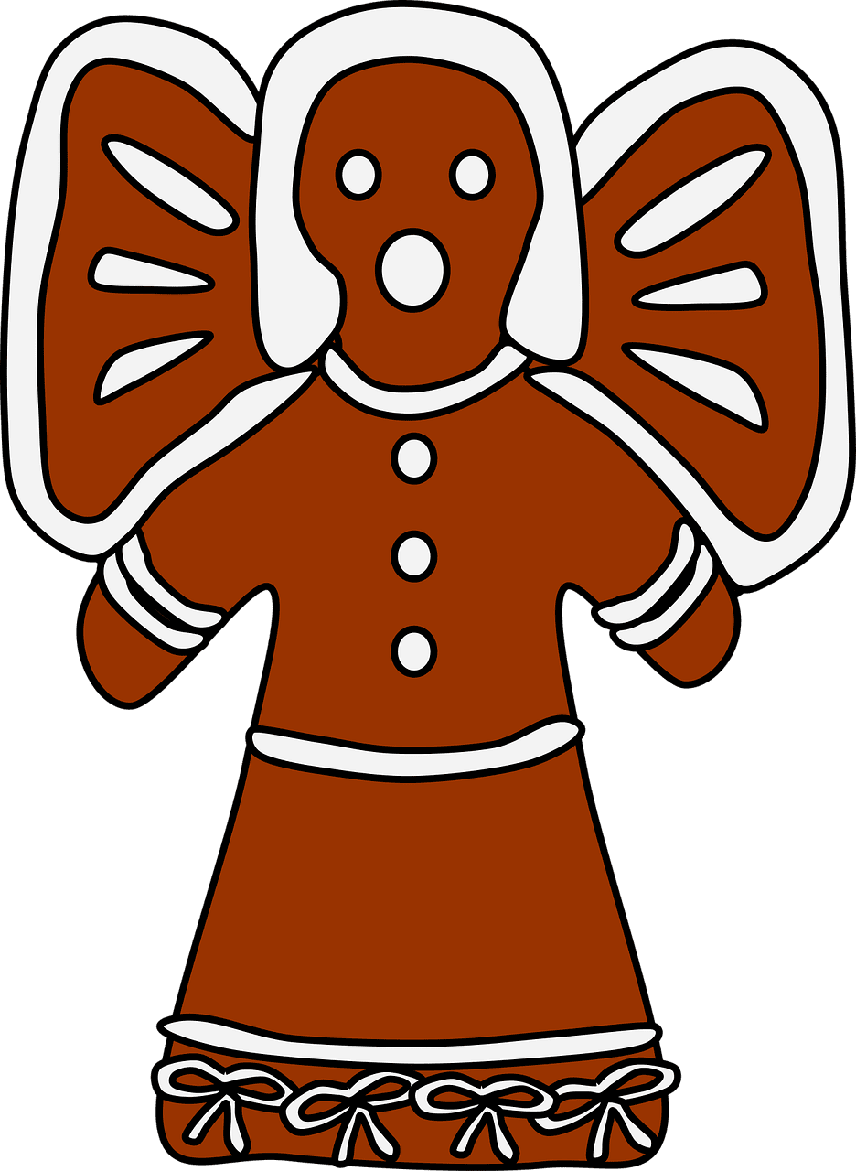 Angel christmas cookie vector graphic clipart