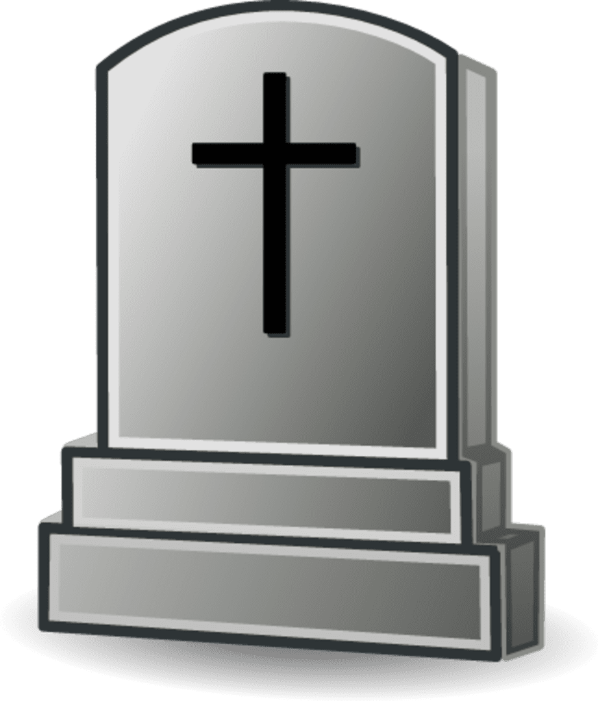 Gravestone tombstone cross for clipart vector