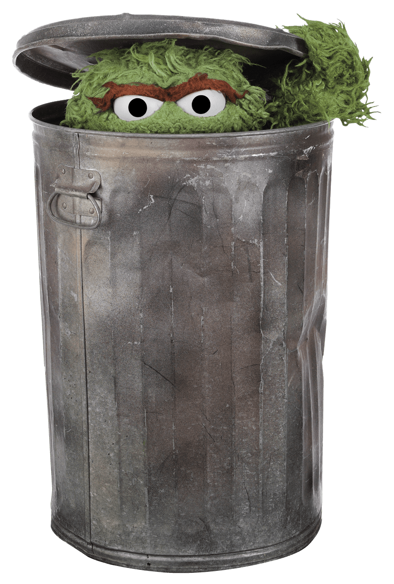 Garbage oscar the grouch clipart vector