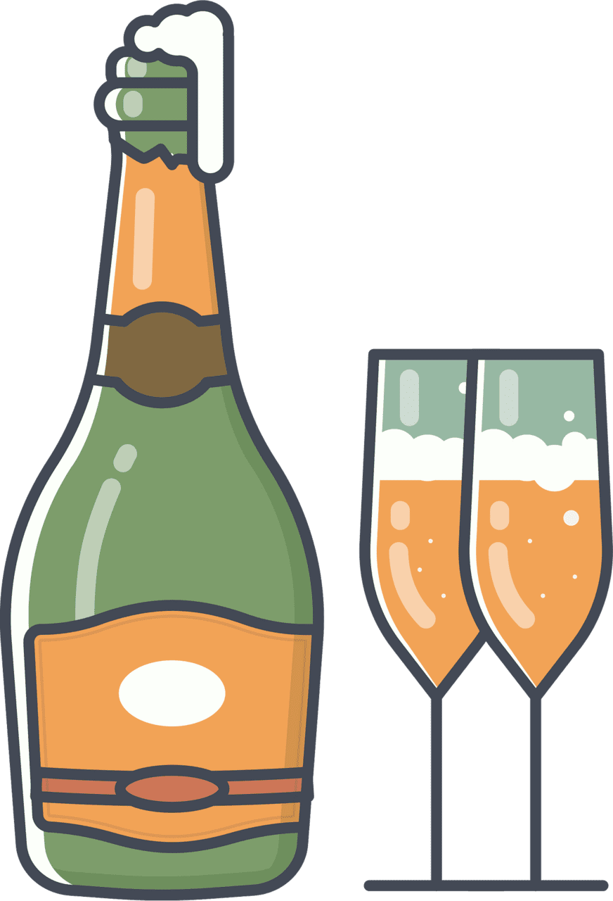 Champagne vector clipart images 3