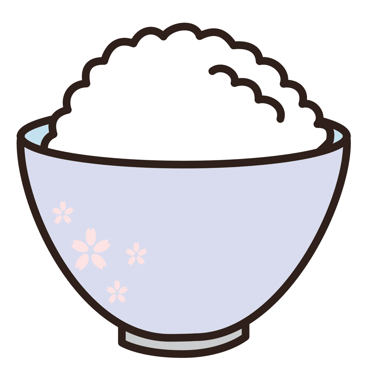 Bowl of rice vector clipart images