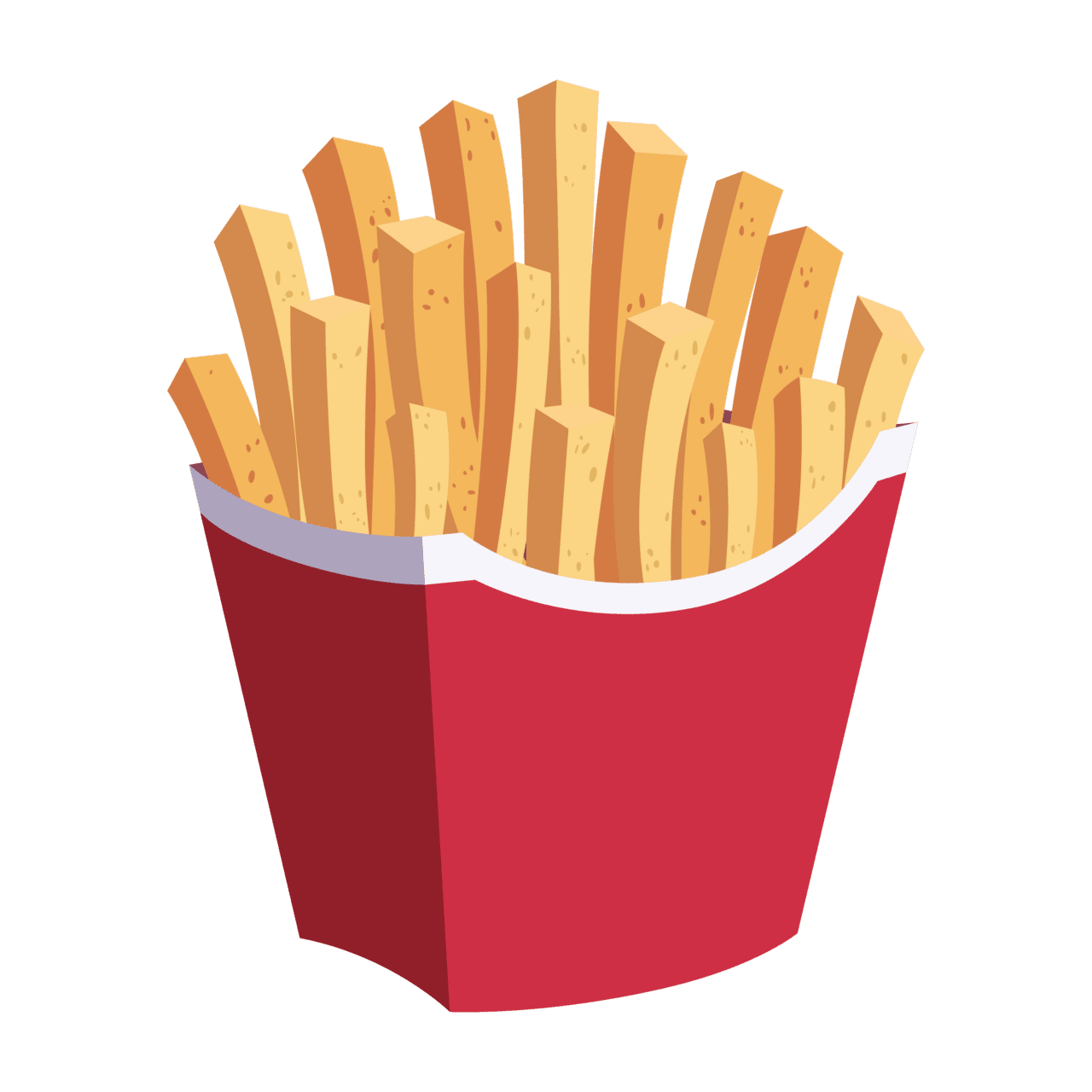 French fries the jumping clipart vector