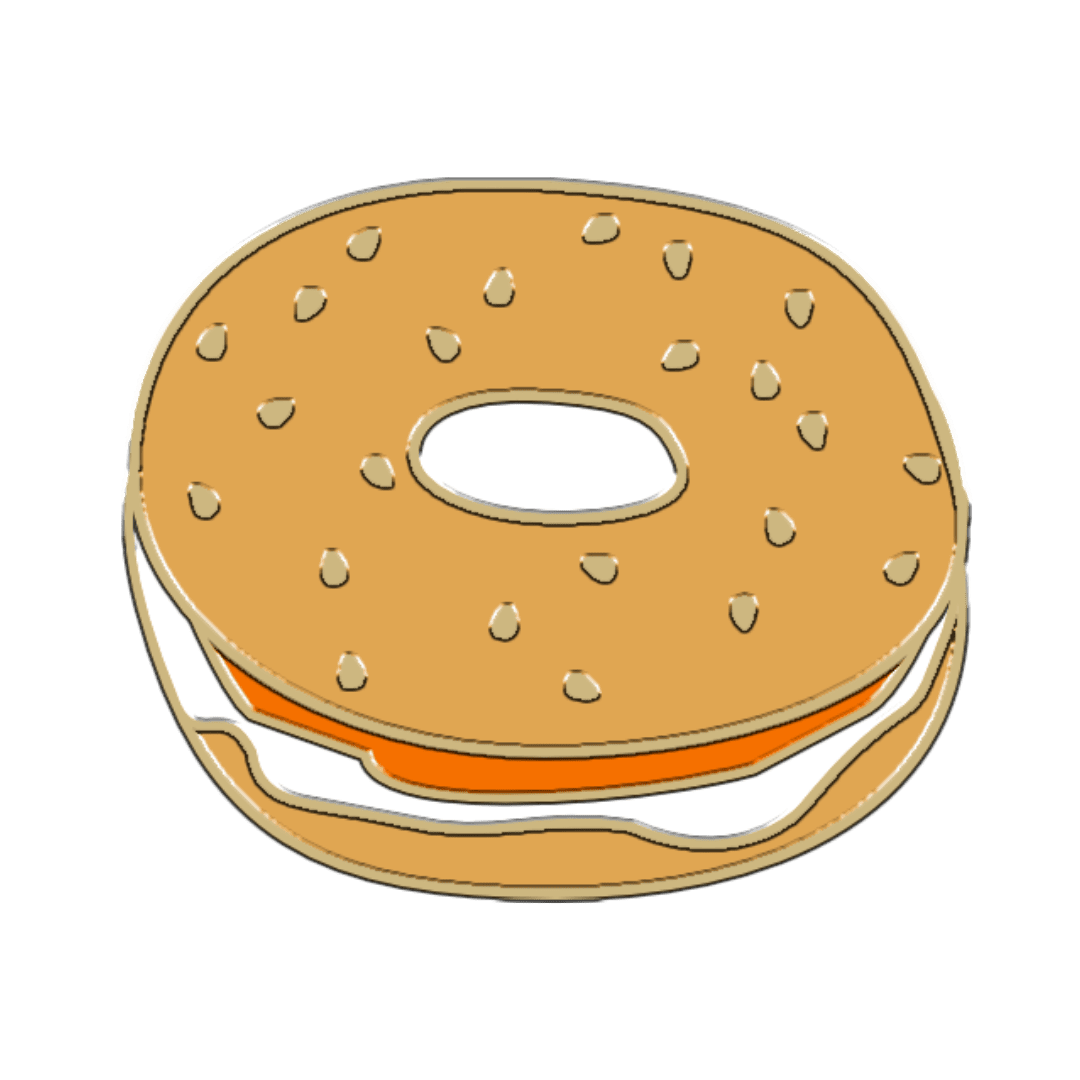 Bagel forever charm clipart free