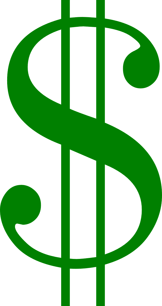 Dollar symbol money signs vector graphic clipart