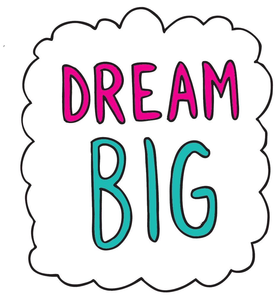 Dream big inspirational quote clipart photo