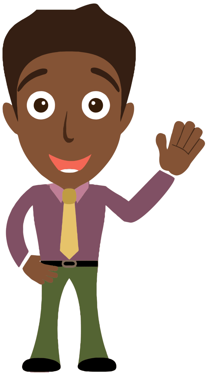 African man hello suit vector clipart images