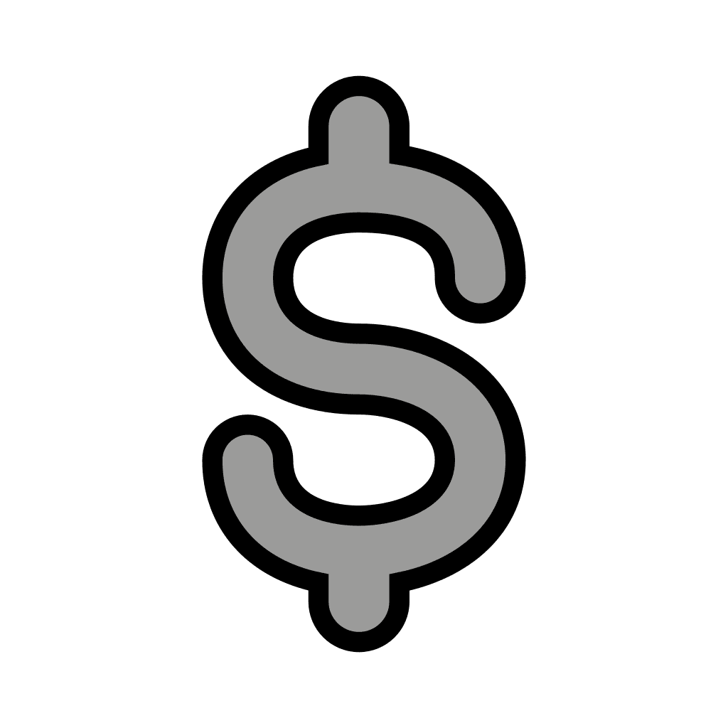 Dollar symbol heavy sign emoji clipart logo